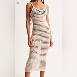 Abercrombie and Fitch Crochet Midi Dress